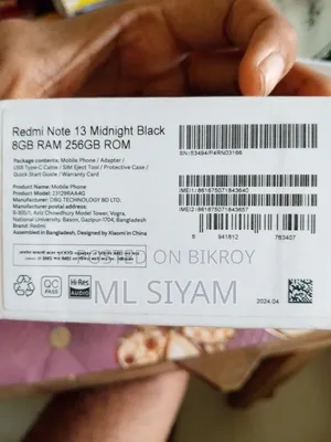 Xiaomi Redmi Note 13 256 GB Black