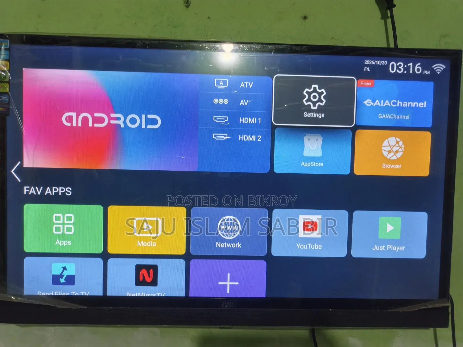 KLON 32" Google Android 14 Smart TV 2GB/16GB