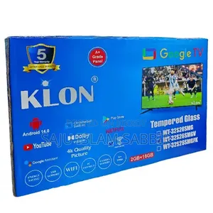 KLON 32" Google Android 14 Smart TV 2GB/16GB