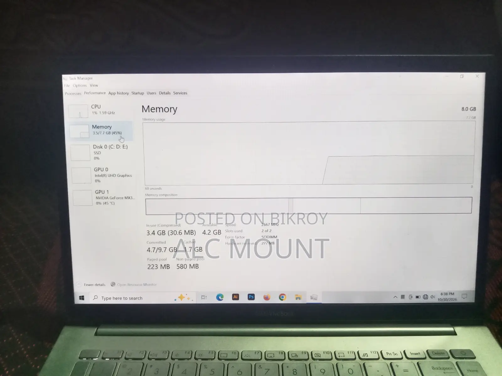 Laptop Asus Vivobook 14 8GB Intel Core i5 SSD 500GB