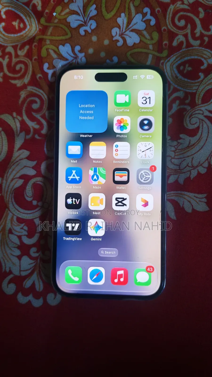 অ্যাপল আইফোন ১৪ প্রো ১২৮ জিবি সিলভার