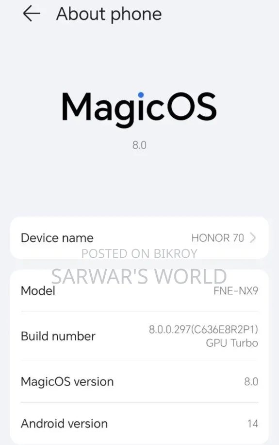 Honor 70 256 GB