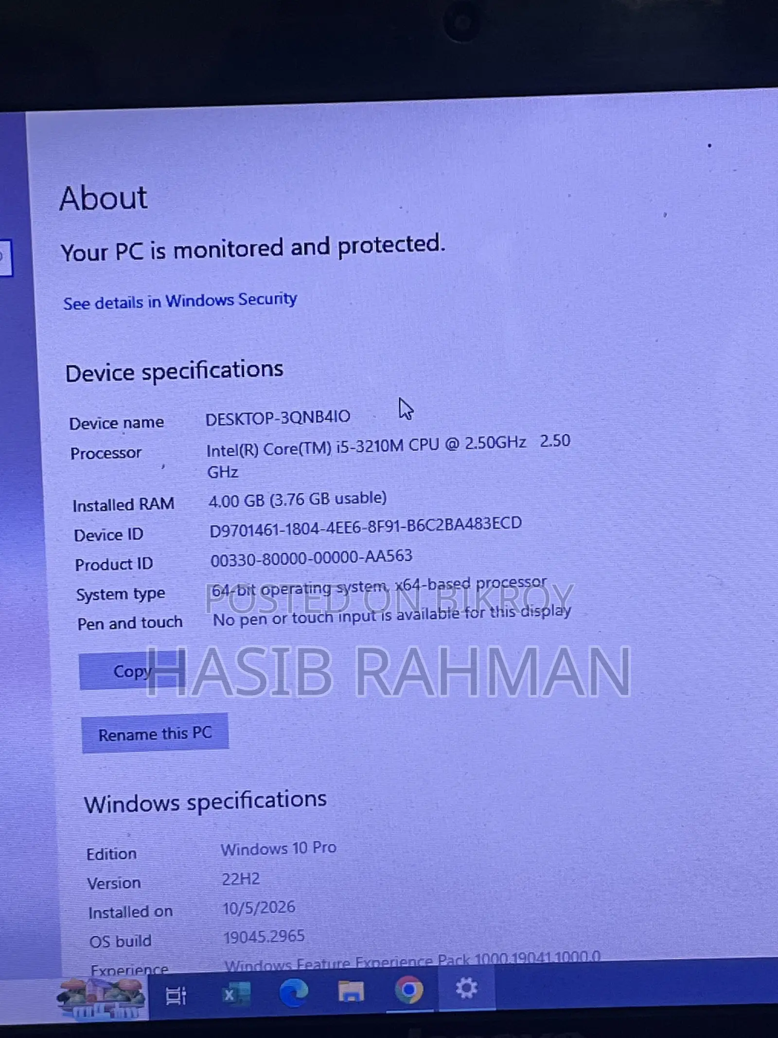 Lenovo Laptop 4GB Intel Core i5 HDD+SSD 256GB