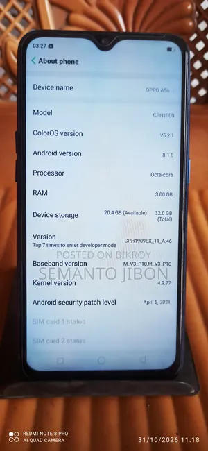 Oppo A5s (AX5s) 32 GB Purple