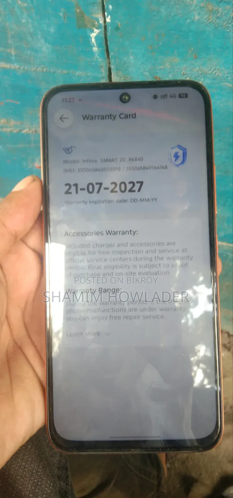ইনফিনিক্স স্মার্ট ২০ ১২৮ জিবি ওরেঞ্জ