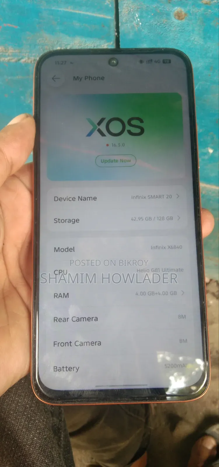 ইনফিনিক্স স্মার্ট ২০ ১২৮ জিবি ওরেঞ্জ