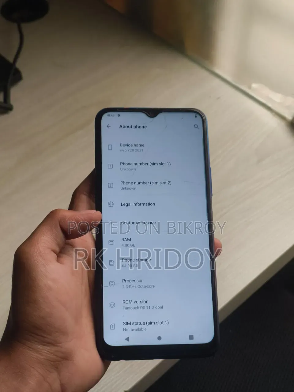 Vivo Y20 64 GB Blue