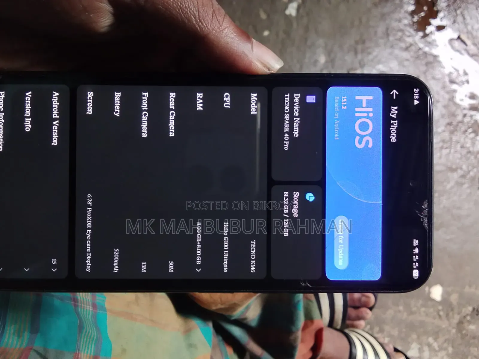 Tecno Spark 40 Pro 128 GB Black