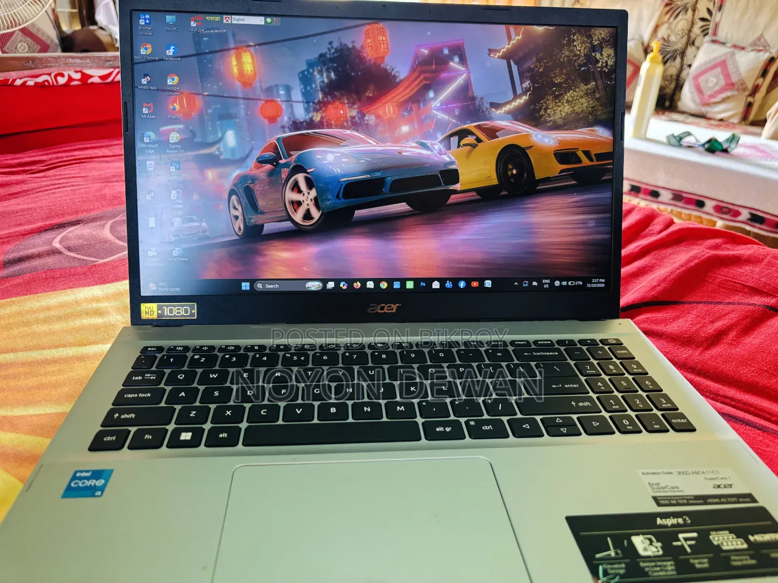 ল্যাপটপ Acer Aspire 3 ১৬ জিবি Intel Core i5 এসএসডি ৫১২ জিবি