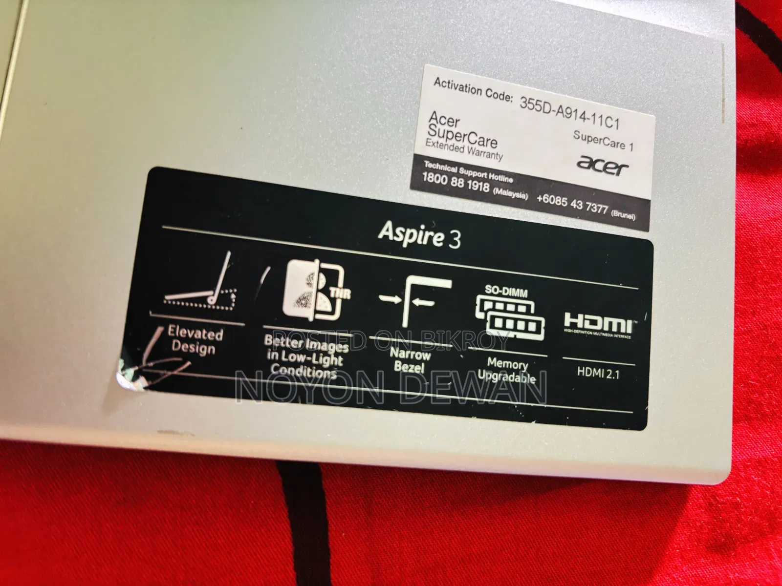 ল্যাপটপ Acer Aspire 3 ১৬ জিবি Intel Core i5 এসএসডি ৫১২ জিবি