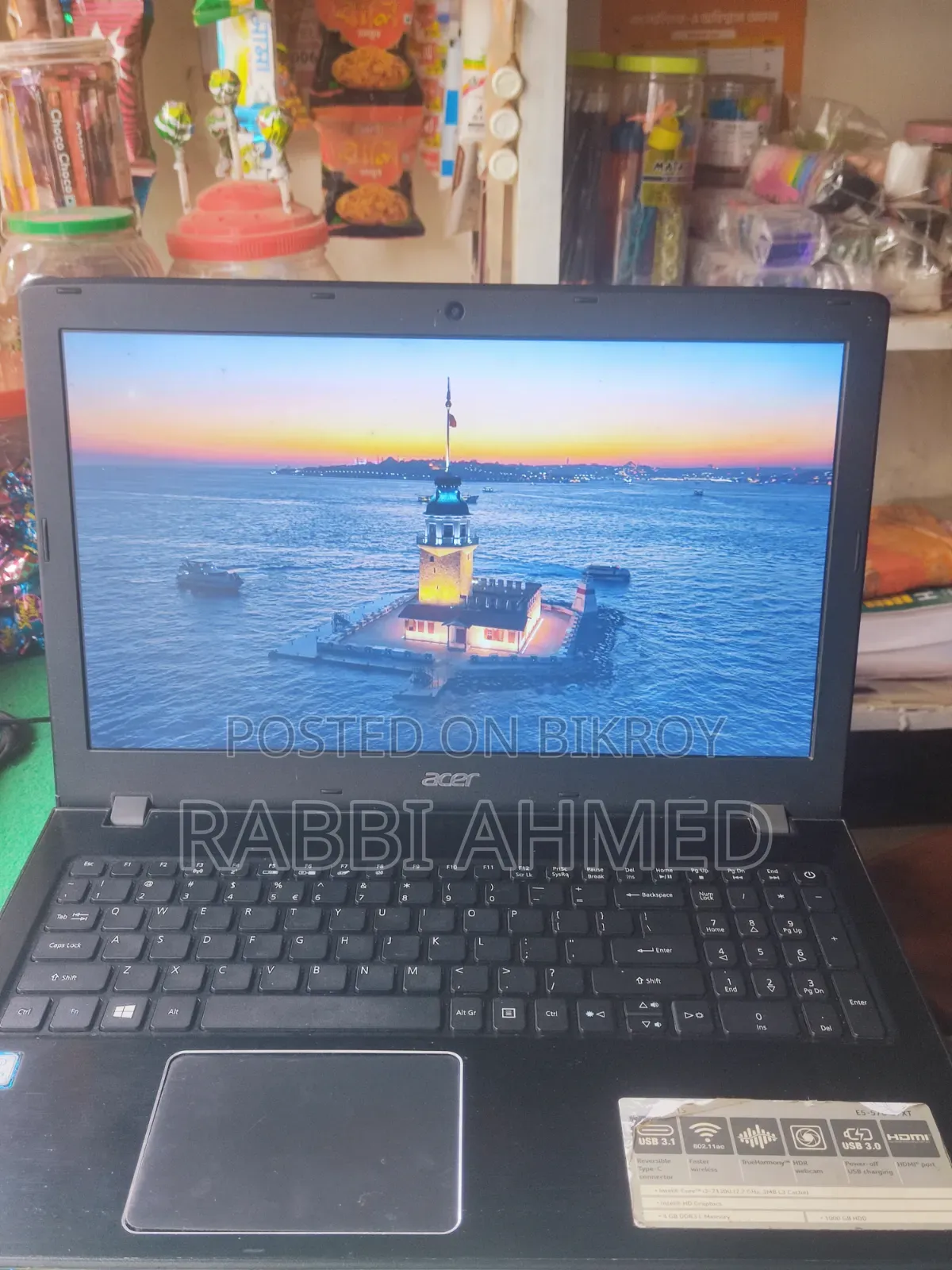 ল্যাপটপ এসার অ্যাসপায়ার ই৫-৫৭৬ ৮জিবি ইন্টেল কোর আই৩ এসএসডি ১২৮জিবি