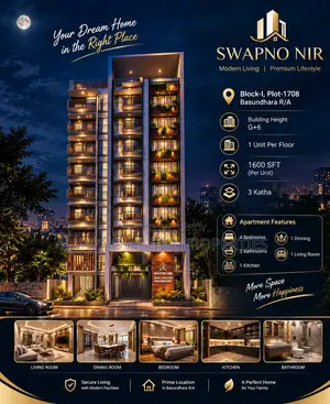 3-Bedroom Apartment in Swapno Nir-2, Basundhara for sale