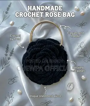 Crochet Rose Bag You Can Customise This Colour