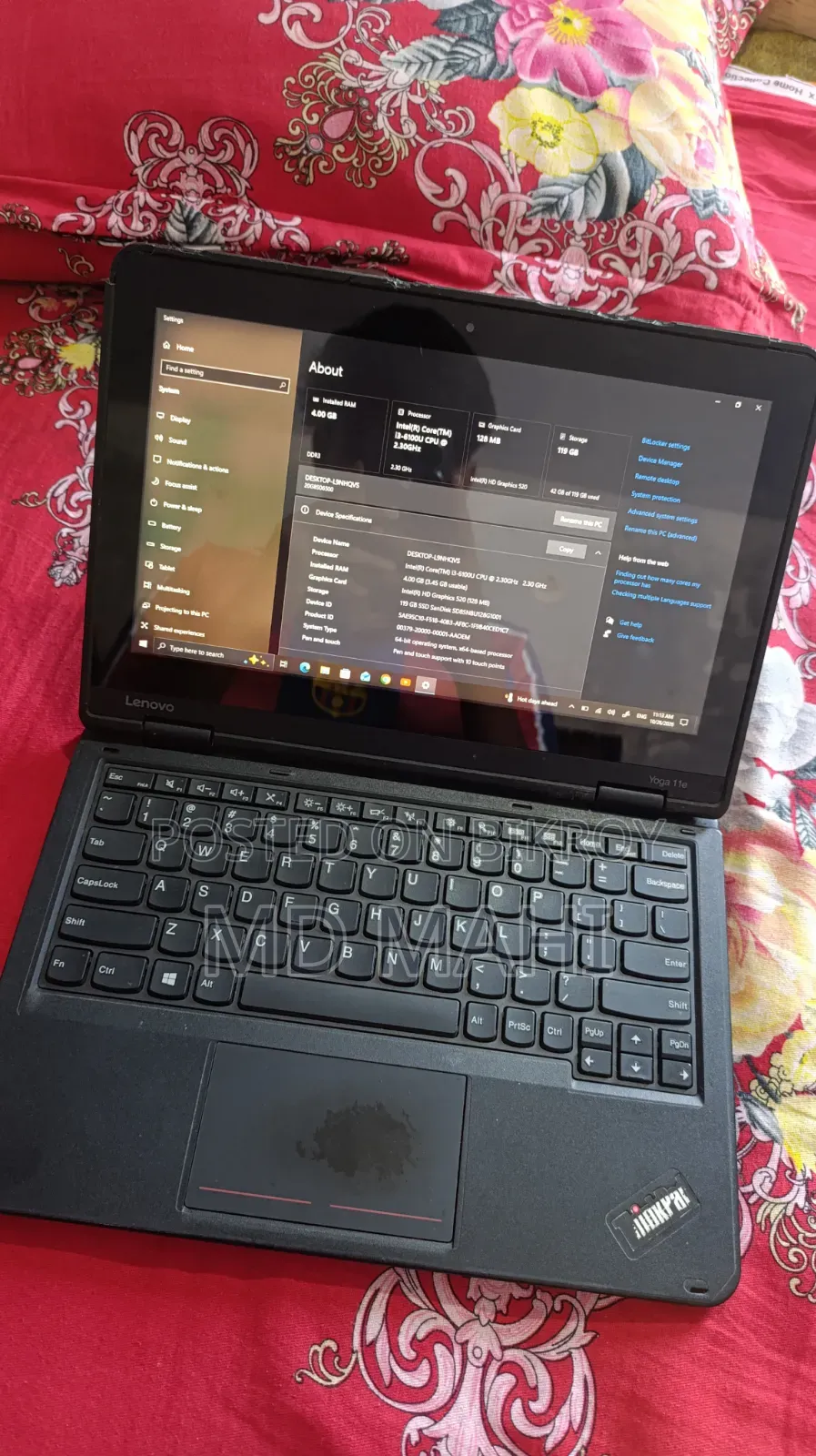 Laptop Lenovo Yoga 11e 4GB Intel Core i3 SSD 128GB