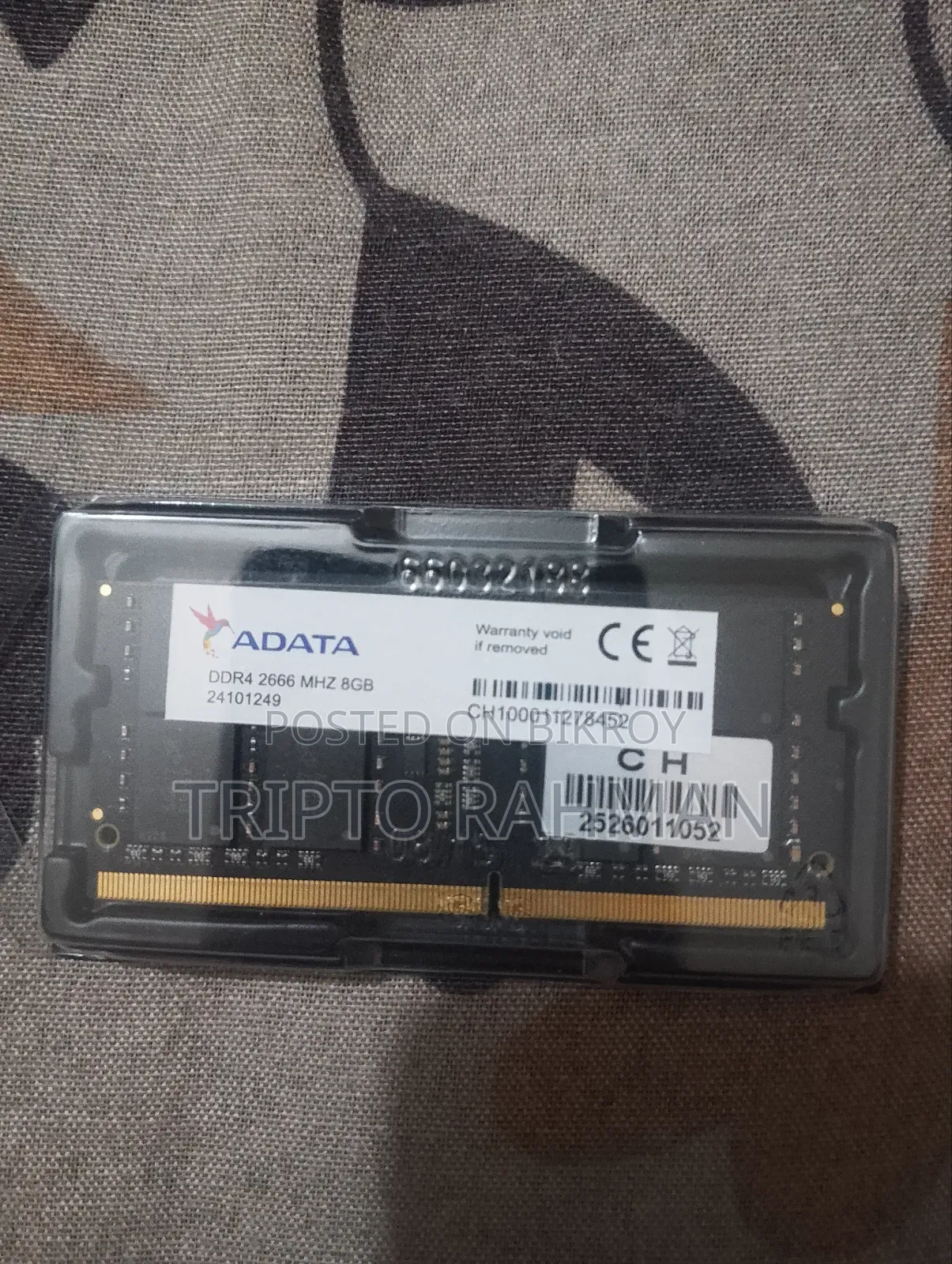র্যাম ল্যাপটপ Adata DDR4 2666mhz 8 Gb