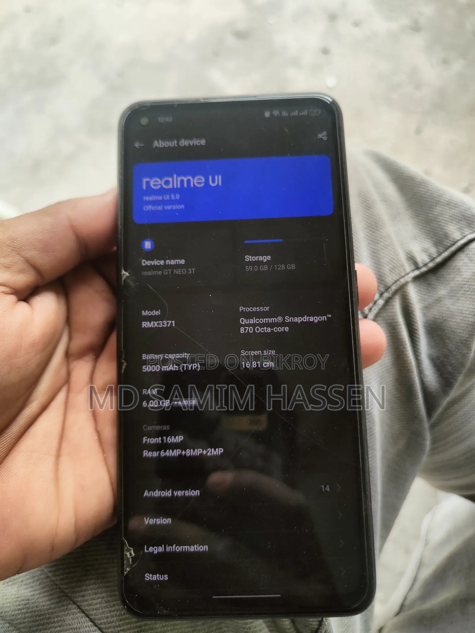 Realme GT Neo 3T 128 GB Blue