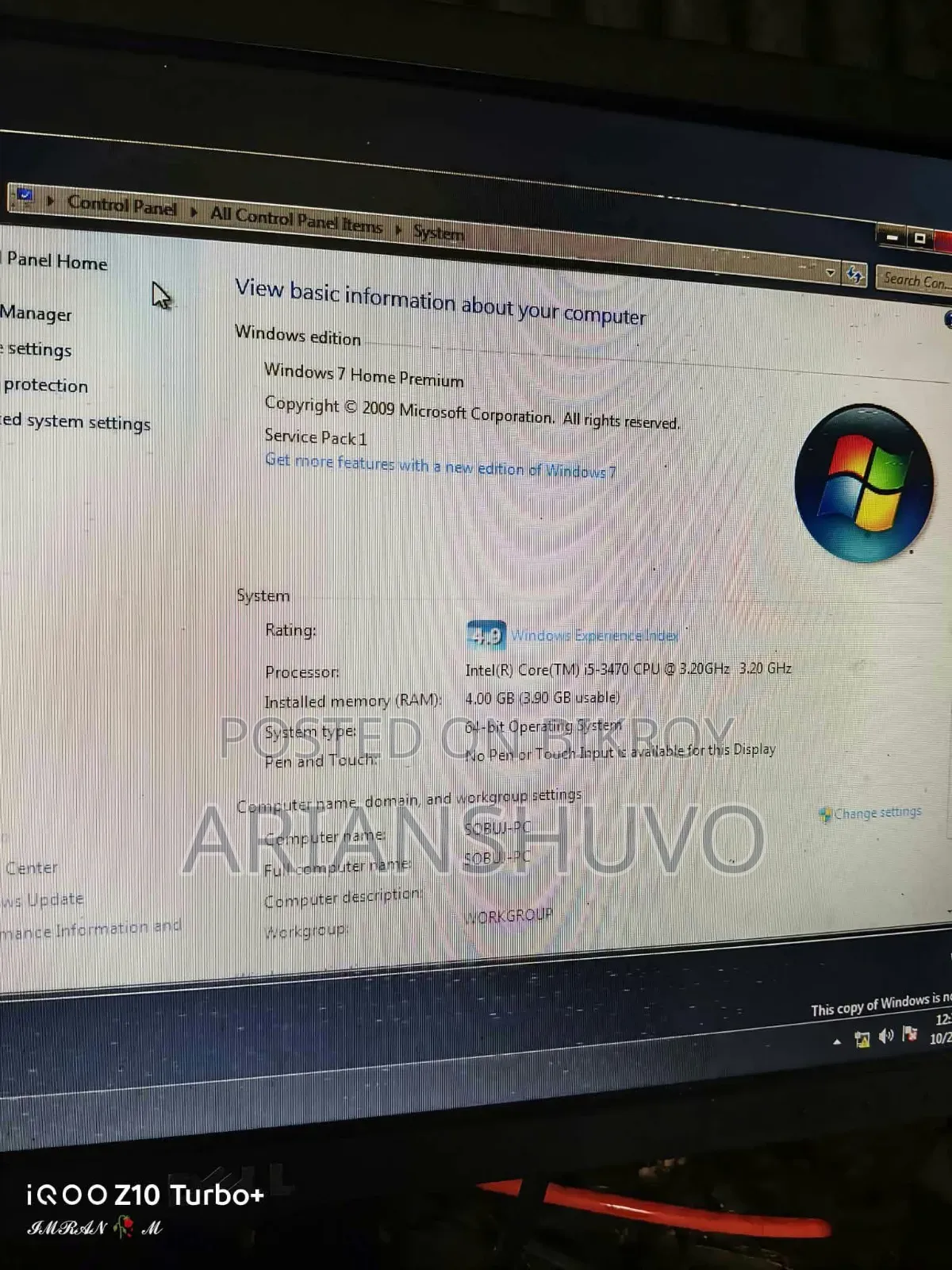 Desktop Computer Dell 4GB Intel Core i5 SSD 512GB