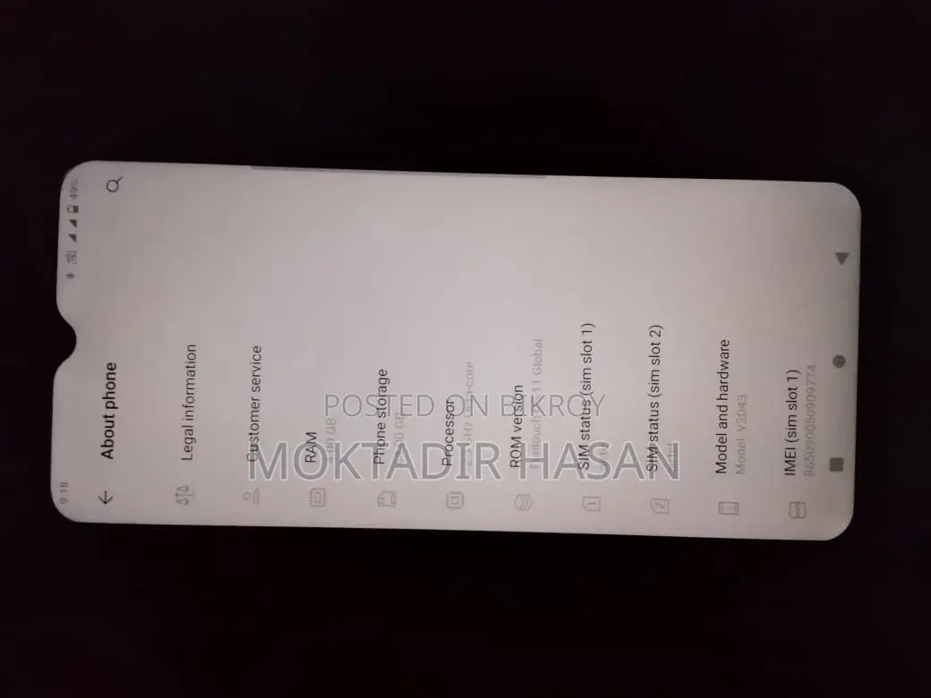 Vivo Y20 64 GB Blue