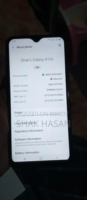 Samsung Galaxy A10s 32 GB Black