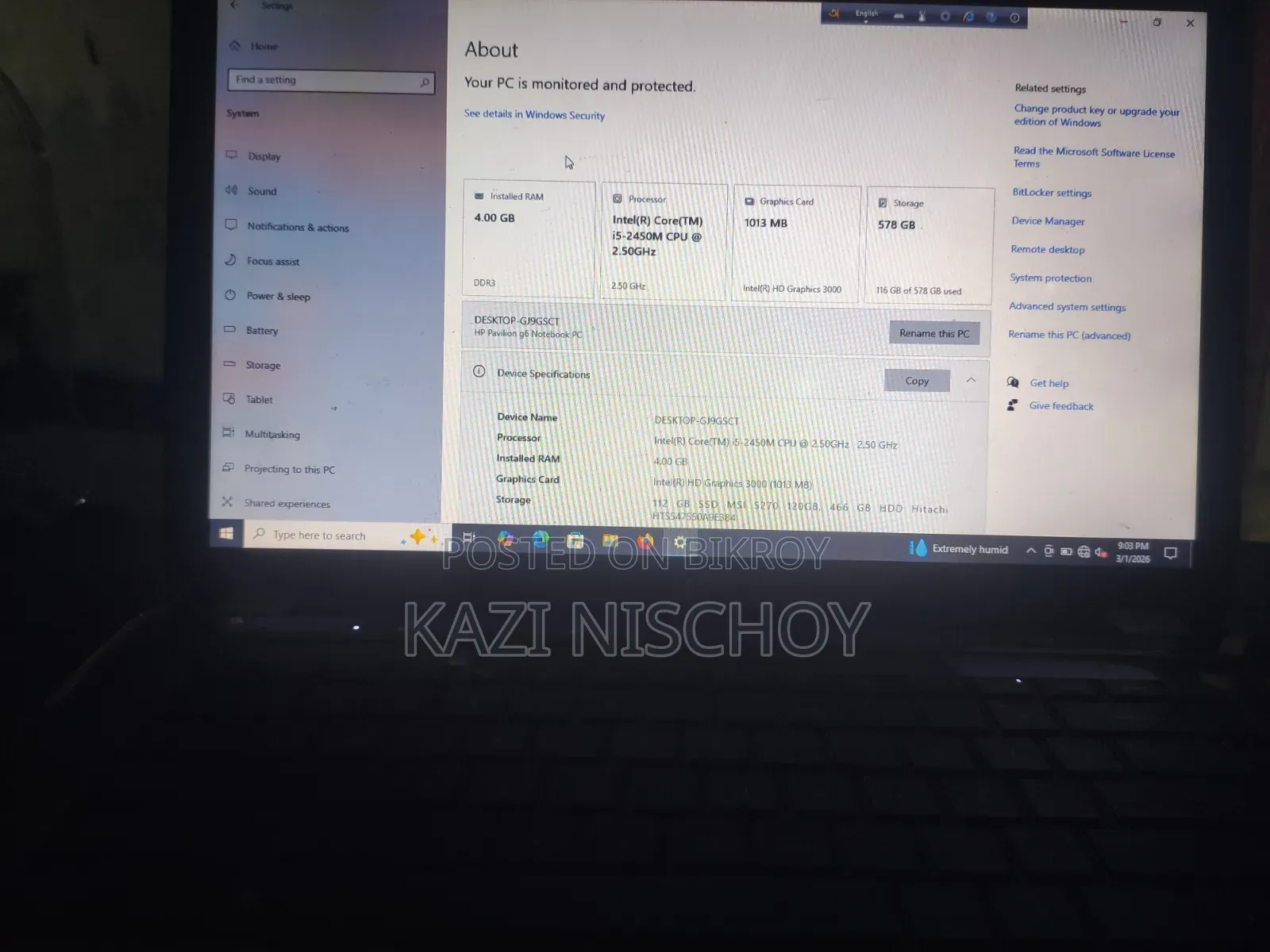Laptop HP Chromebook X360 4GB Intel Core Ultra 5 HDD+SSD 160GB