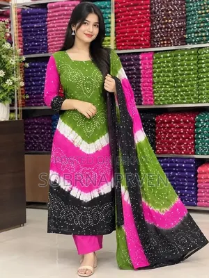 গর্জিয়াস সুতি বাটিক থ্রি পিস