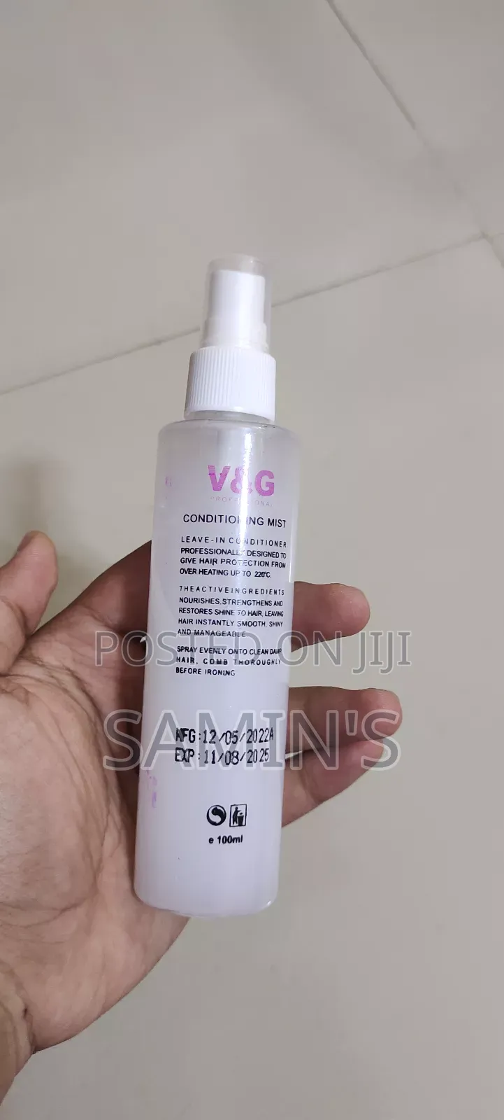 V G 220°C Heat Protection Conditioning Mist 100ml