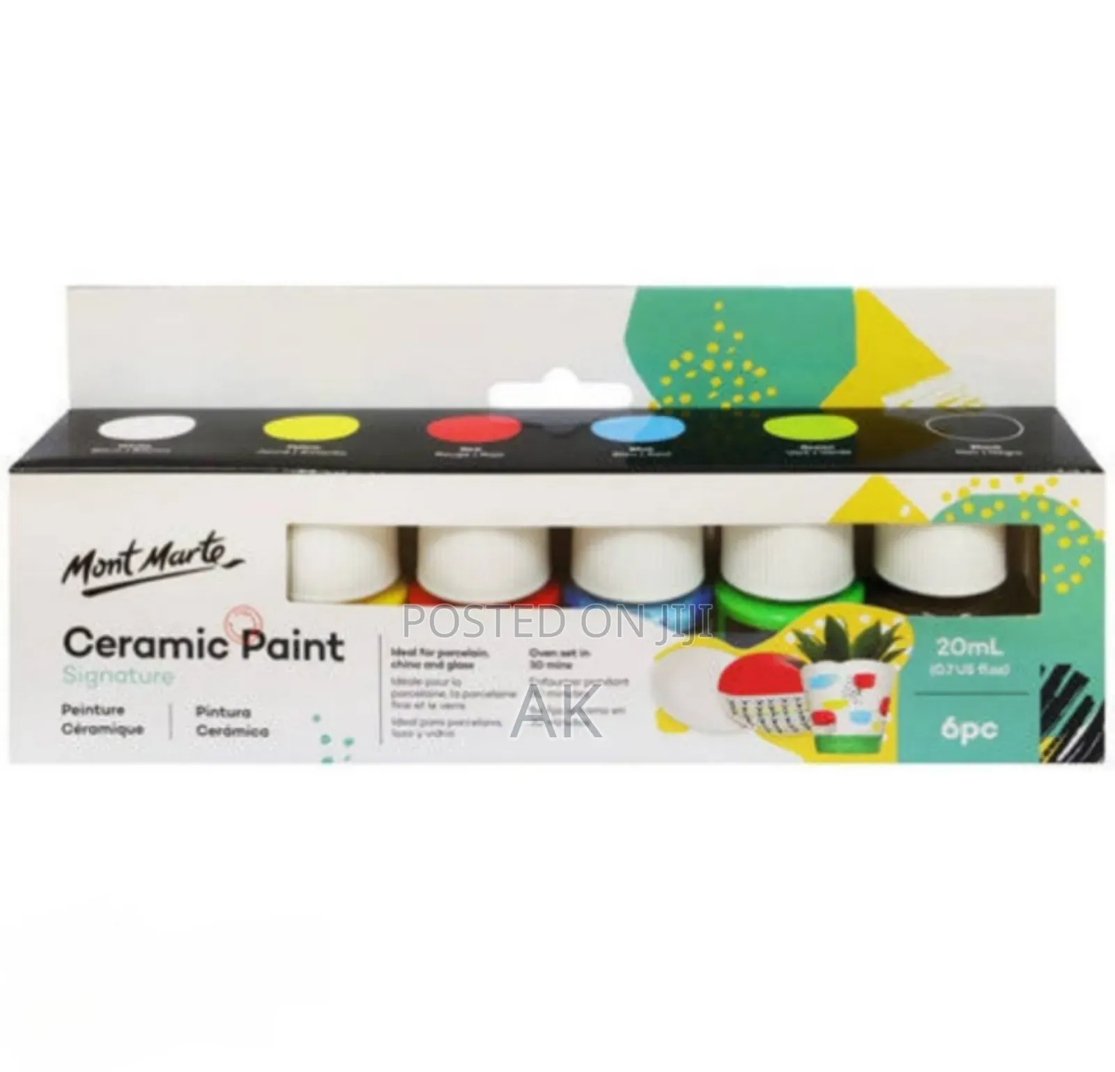 Mon Marte Ceramic Paints 20ml 6 PCS