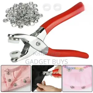 Metal Hand Press Snap Button Pliers Kit With 100 Buttons