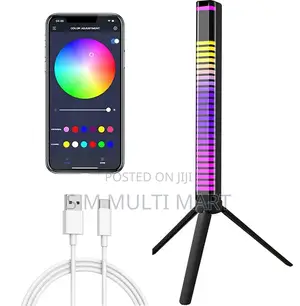 3d RGB App Control Rechargeable Rhythm Light With Voice-Acti