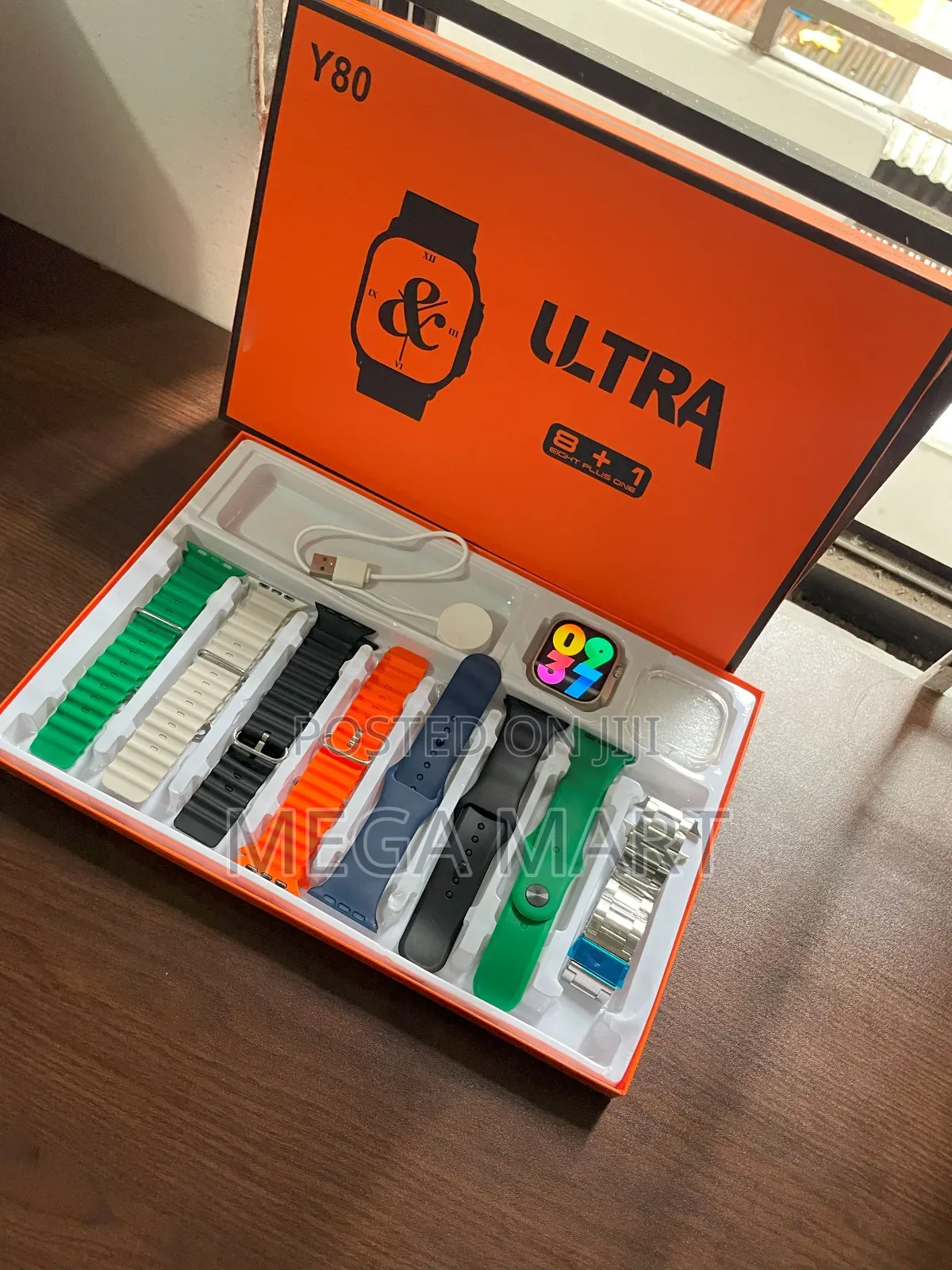 Y80 Ultra Smartwatch With 8 Strap(418)