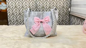 Solid Color Braided Lace Bow Large Capacity Bag(1375)