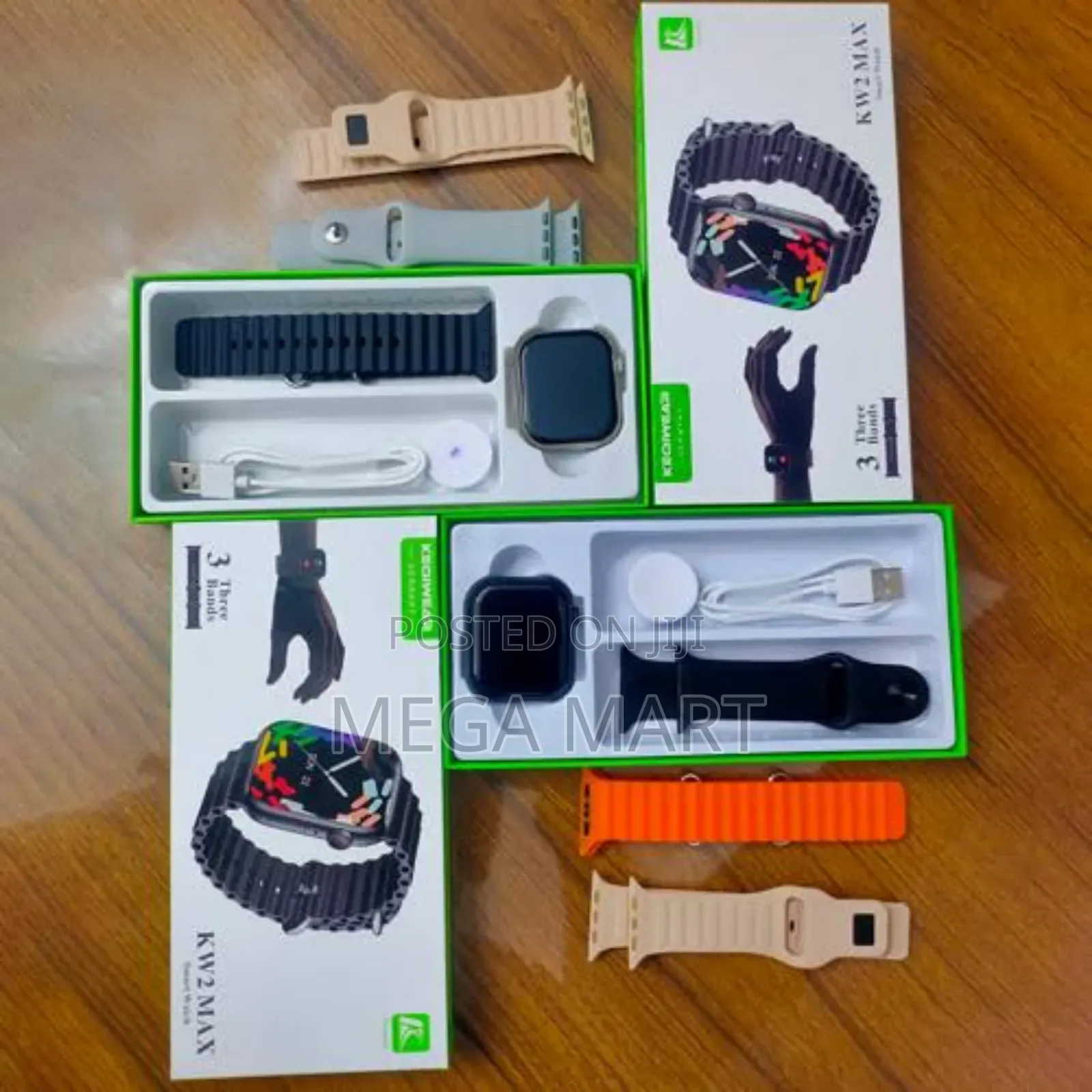 Keqiwear KW2 Max Smartwatch With 3 Bracelets – 49mm
(922)