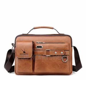 Luxury Brand Mens Leather Bags Messenger Work Business