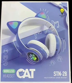 LED Flash Cute Cat Ears Wireless Headphone(891