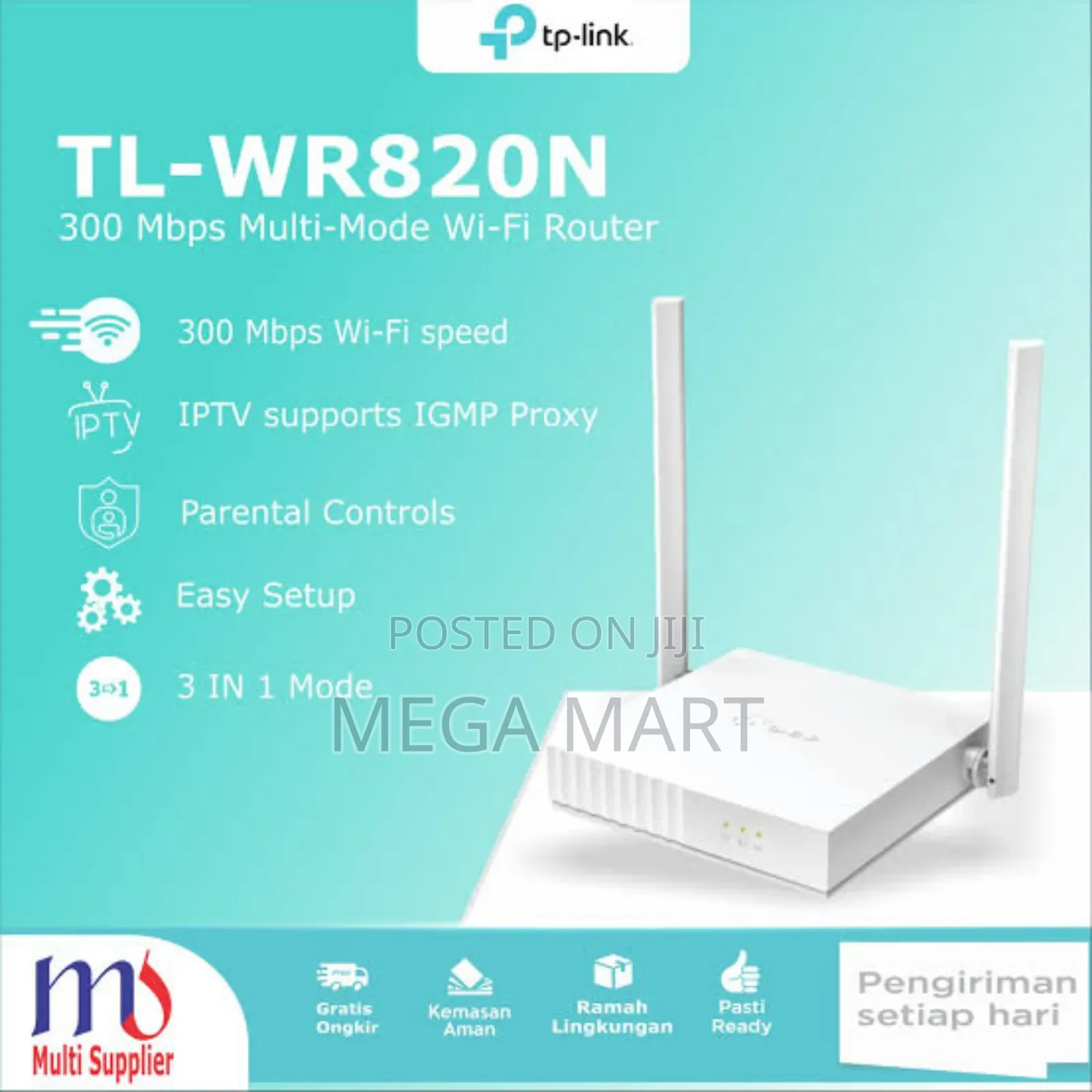 Tp-Link TL-WR820N Wireless N Speed Router
(1054