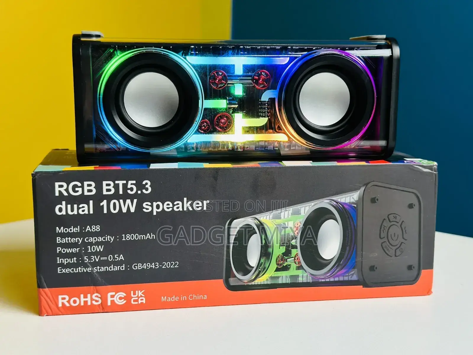 A88 10W Transparent Dual Bluetooth Speaker