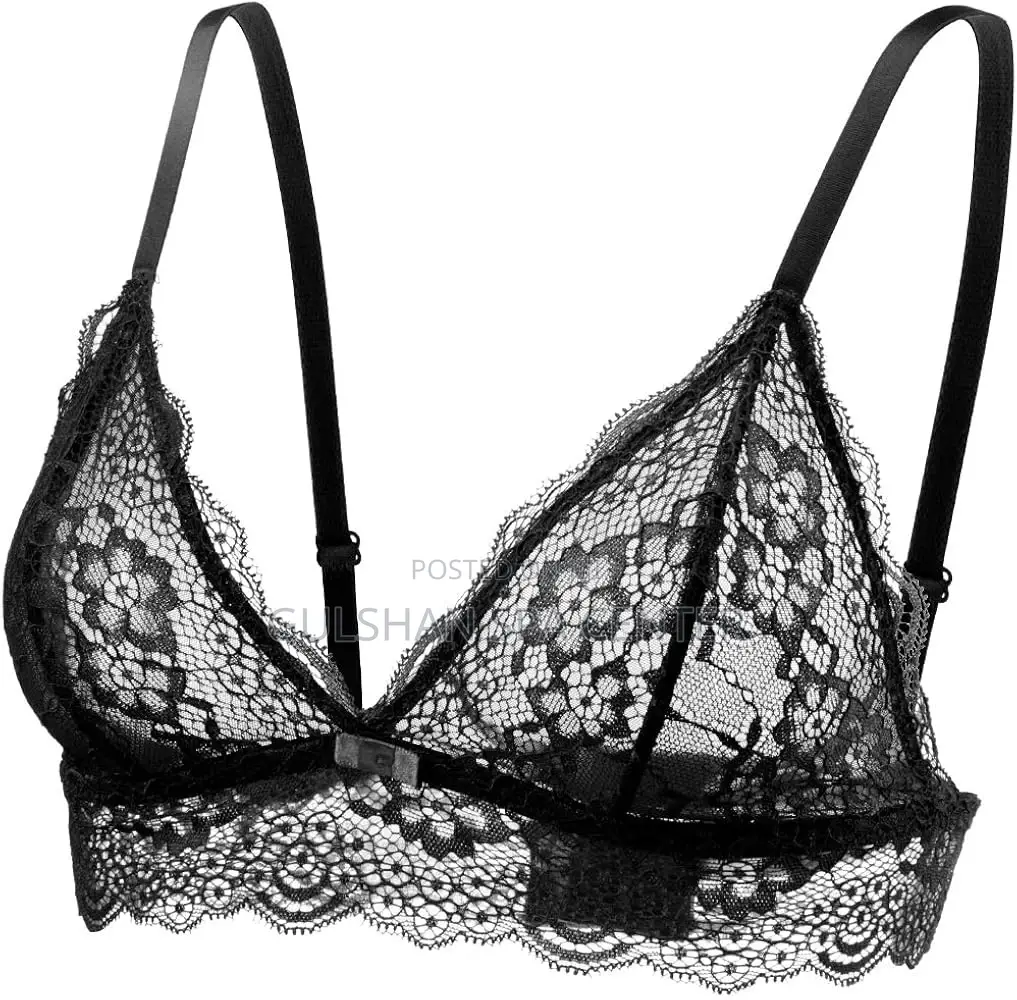Lace Bralettes for Women No Underwire Sexy Triangle See Thru