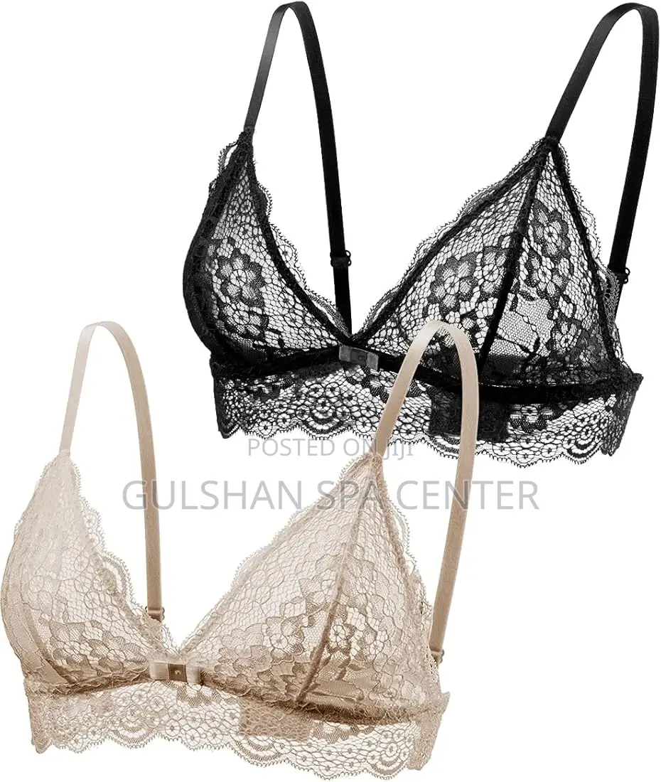 Lace Bralettes for Women No Underwire Sexy Triangle See Thru