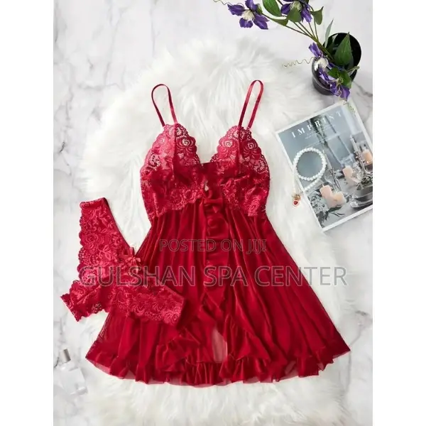 Red Sexy Lingerie Erotic Underwear Sets Transparent Porno