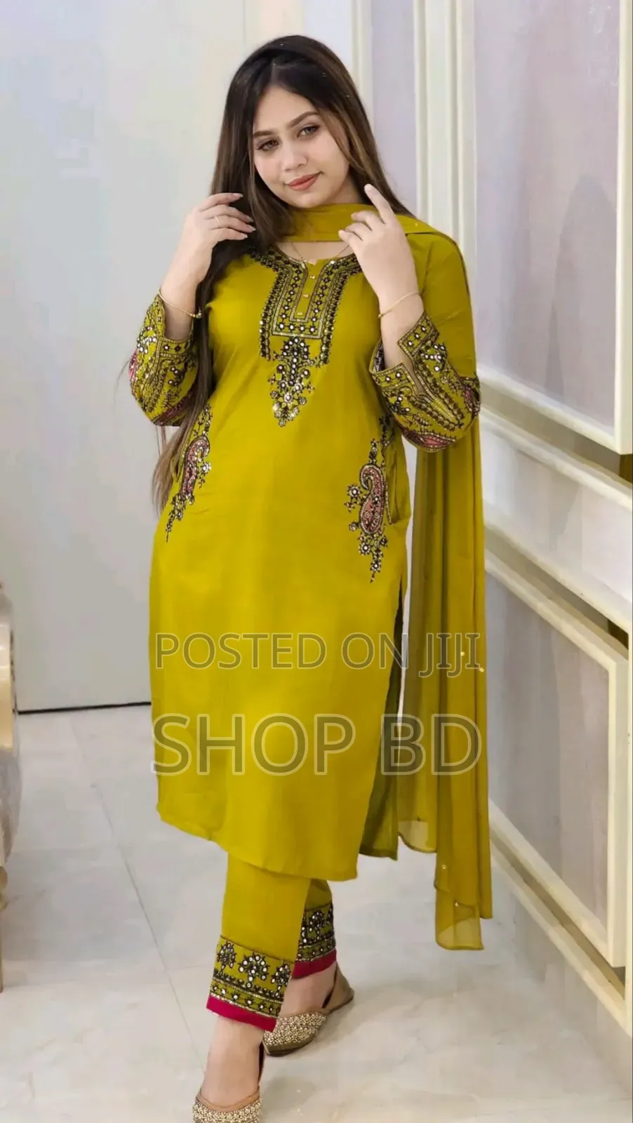 Sequence Embroidery Three Piece