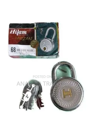 Indian Hilam Tarzan 68 Mm 8 Lever 4 Keys Padlock Tala