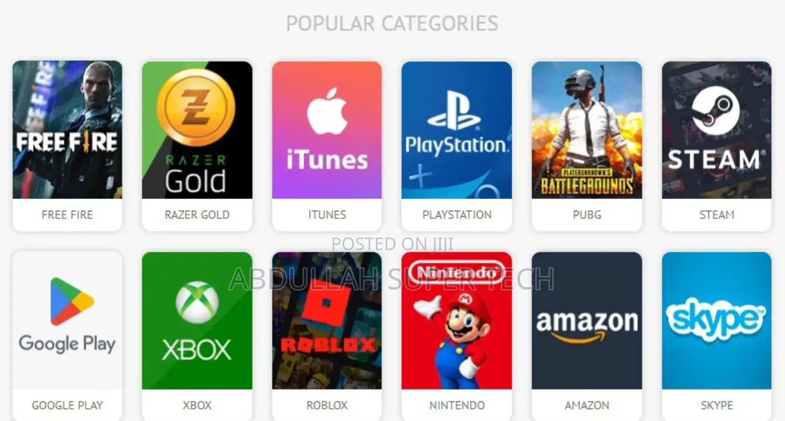 All Regions Gift Cards