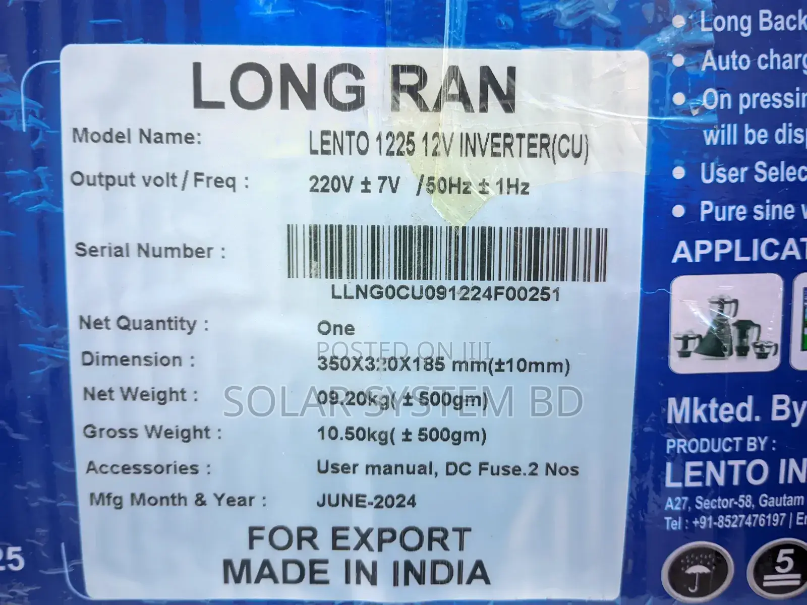 Long Run Pure Sine Wave Ups