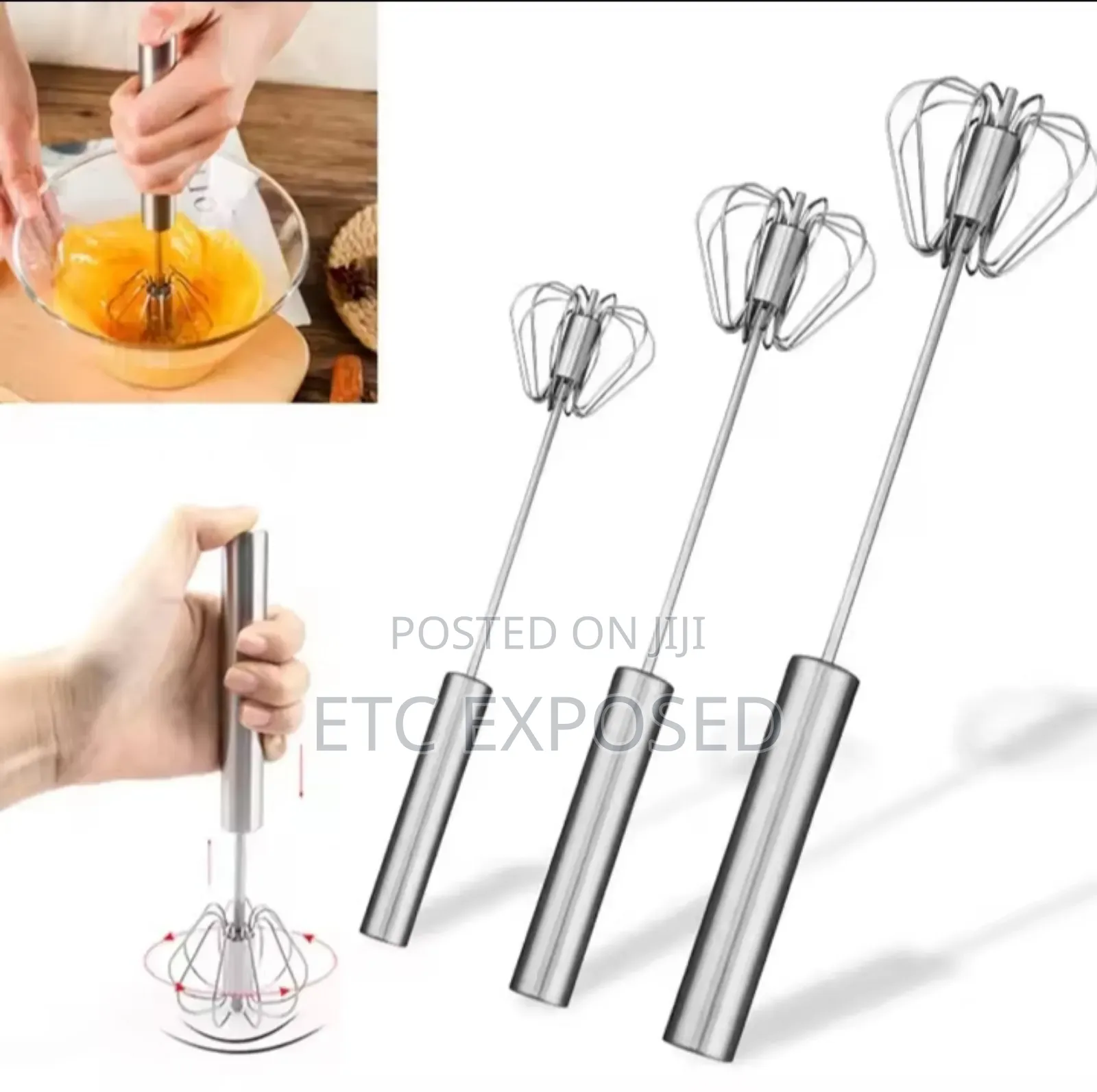 Automatic Mixer Stainless Steel Manual Hand Mixer Egg Tools