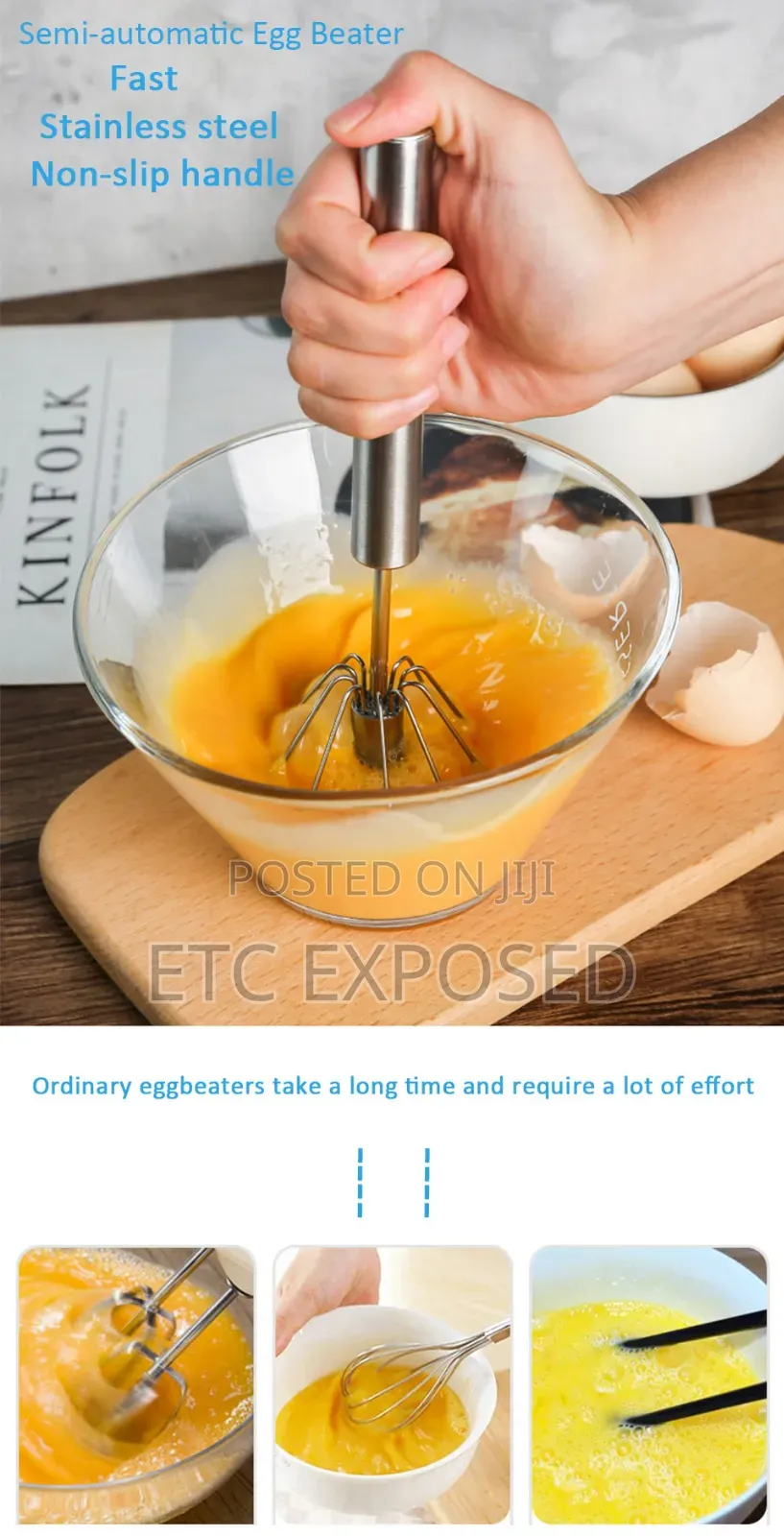 Automatic Mixer Stainless Steel Manual Hand Mixer Egg Tools