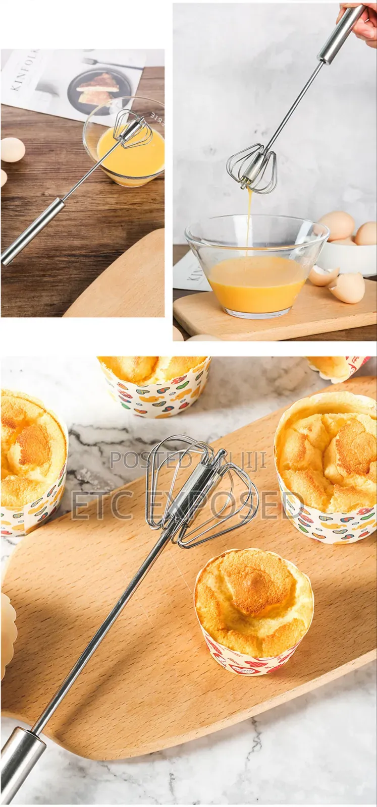 Automatic Mixer Stainless Steel Manual Hand Mixer Egg Tools