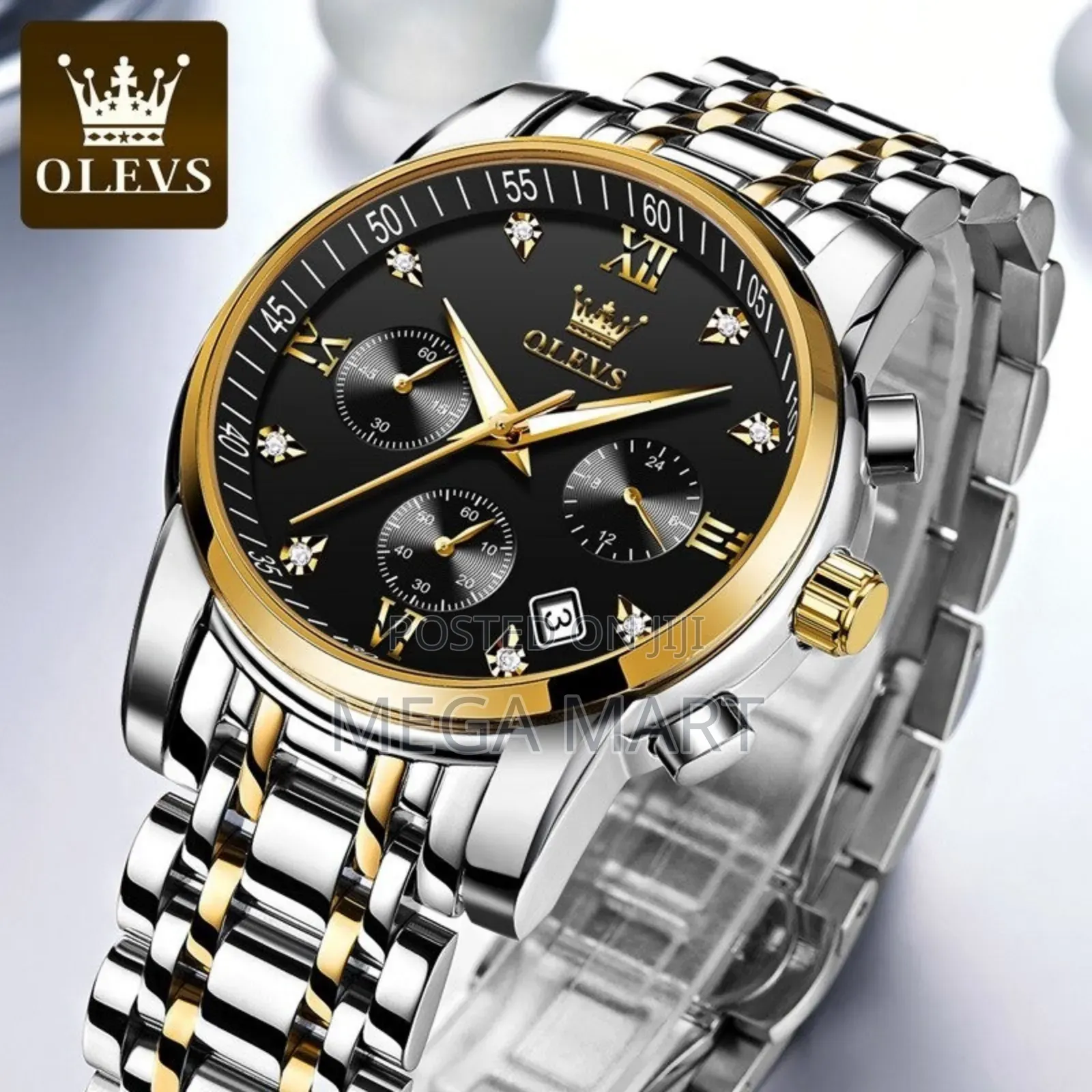 Ole_vs Top Luxury Stainless Steel Analog Quartz 1128