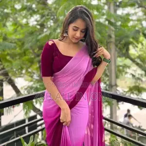 Rainbow Georgette Saree