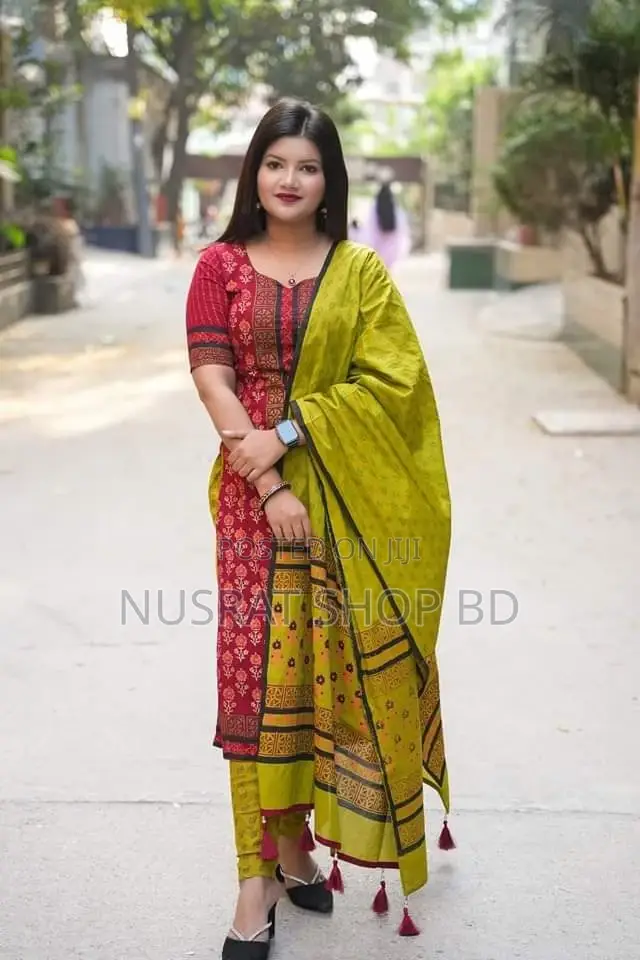 Vip Block Print Unstitch Three Piece