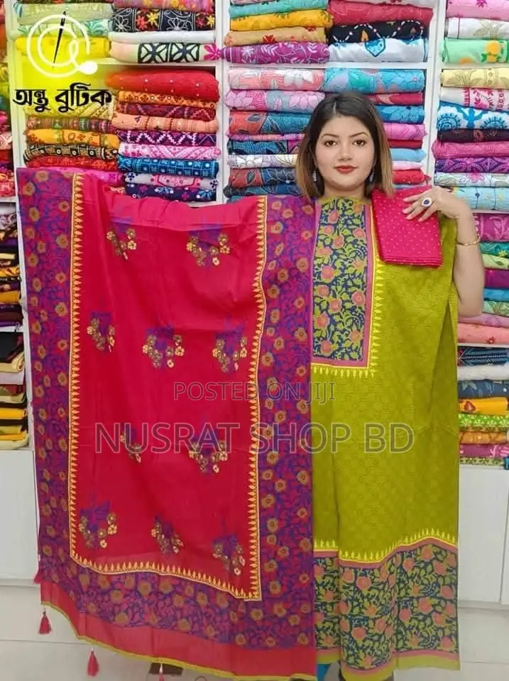 Vip Block Print Unstitch Three Piece